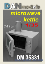 Accessories for diorama. Microwave & Kettle 2 & 4 pcs