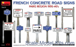 French Concrete Road Signs. Paris Region 1930-40’s
