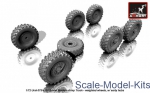 Wheels set 1/72 weighted w/ early hubs for Ural-375/4320