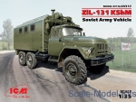 Army Car / Truck: ZiL-131 KShM Soviet Army command vehicle, ICM, Scale 1:35