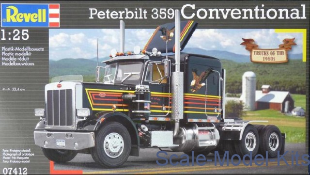 Revell - Peterbilt 359 Conventional - plastic scale model kit in 1:25 ...