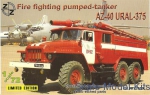 ZZ72009 AZ-40 Ural-375 fire fighting pumped-tanker